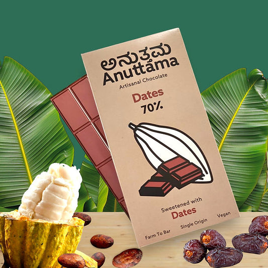 Dates |70% Cocoa |Sweetened with Dates