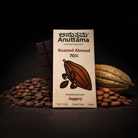 Roasted Almond | 70% Cocoa | Sweetened with Jaggery
