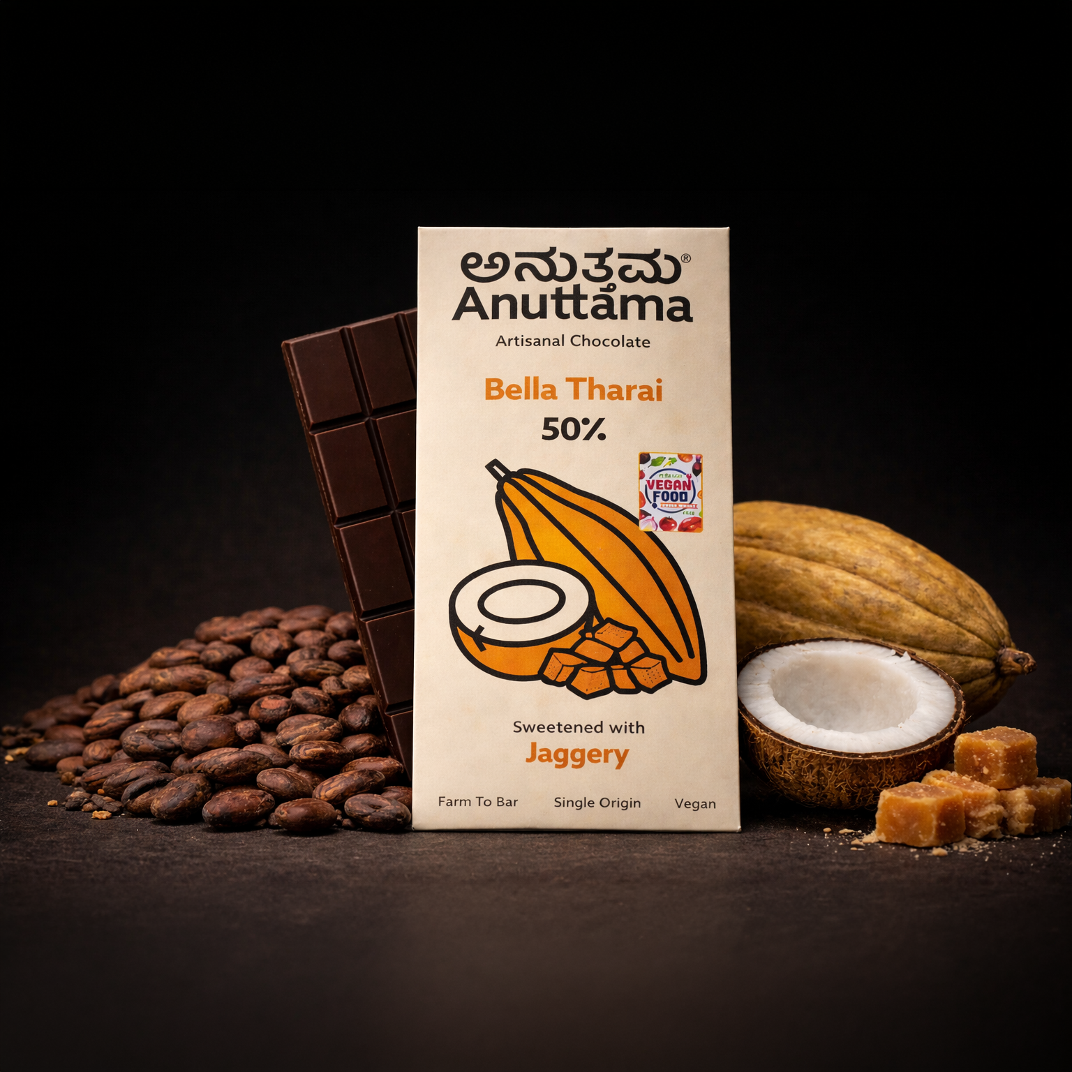 Bella Tharai |Jaggery and Coconut milk | 50% Dark |Sweetened with Jagg image 1