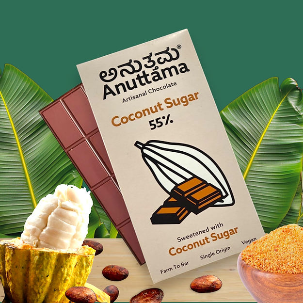 Coconut Sugar | 55% Cocoa | Sweetned with Coconut sugar | image 1
