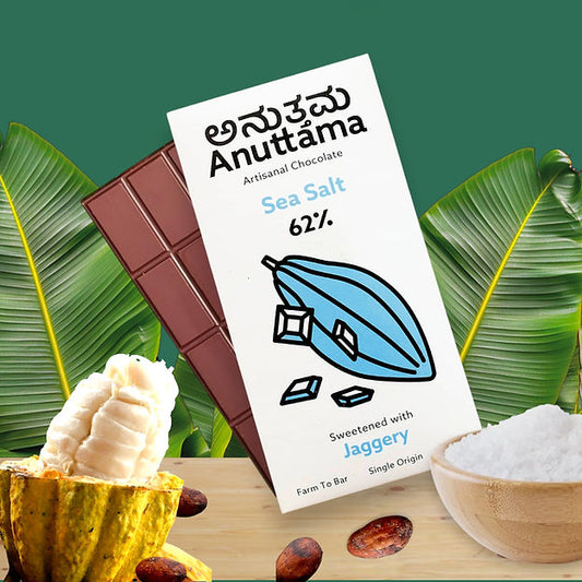 Sea Salt | 62%Cocoa | Sweetened with Jaggery