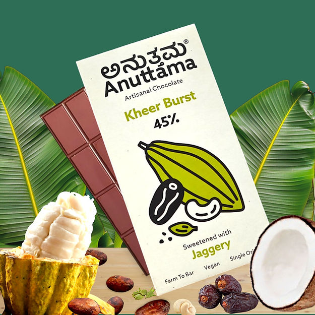 Kheer Burst | 45% Cocoa | Sweetened with Jaggery Dates image 3